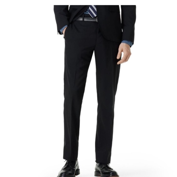 Club Monaco Men' Wright Tailored Slim Fit Black Dress Trouser Pant Size 31 NWT